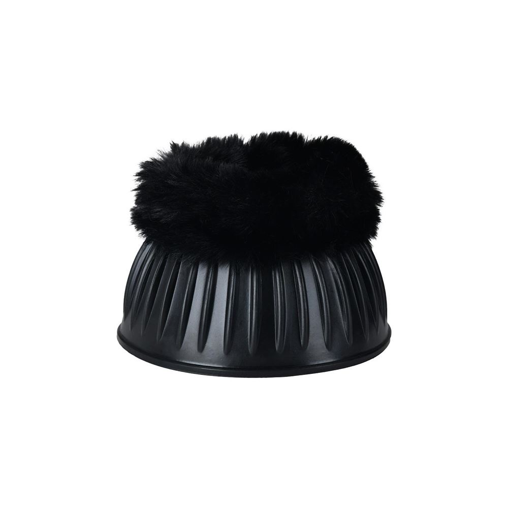 Weatherbeeta Tough-Tec Prime Fleece Trim Rubber Bell Boots (Black/Grey)