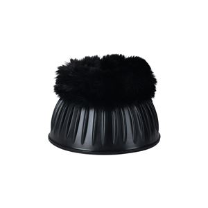 Weatherbeeta Tough-Tec Prime Fleece Trim Rubber Bell Boots (Black/Grey)