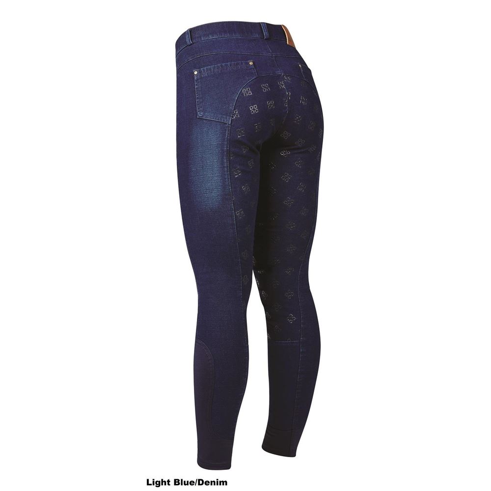 Dublin Shona Full Grip Silicone Print Denim Breeches