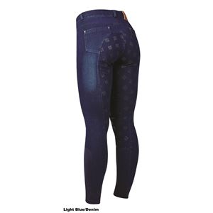 Dublin Shona Full Grip Silicone Print Denim Breeches