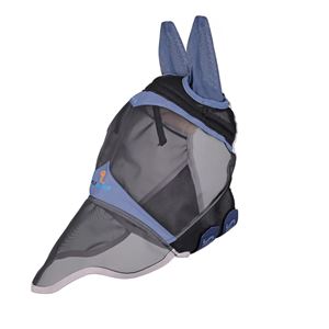 Shires FlyGuard Pro Air Motion Fly Mask with Ears & Nose (Deep Airforce Blue)