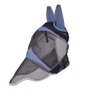 Shires FlyGuard Pro Air Motion Fly Mask with Ears & Nose (Deep Airforce Blue)