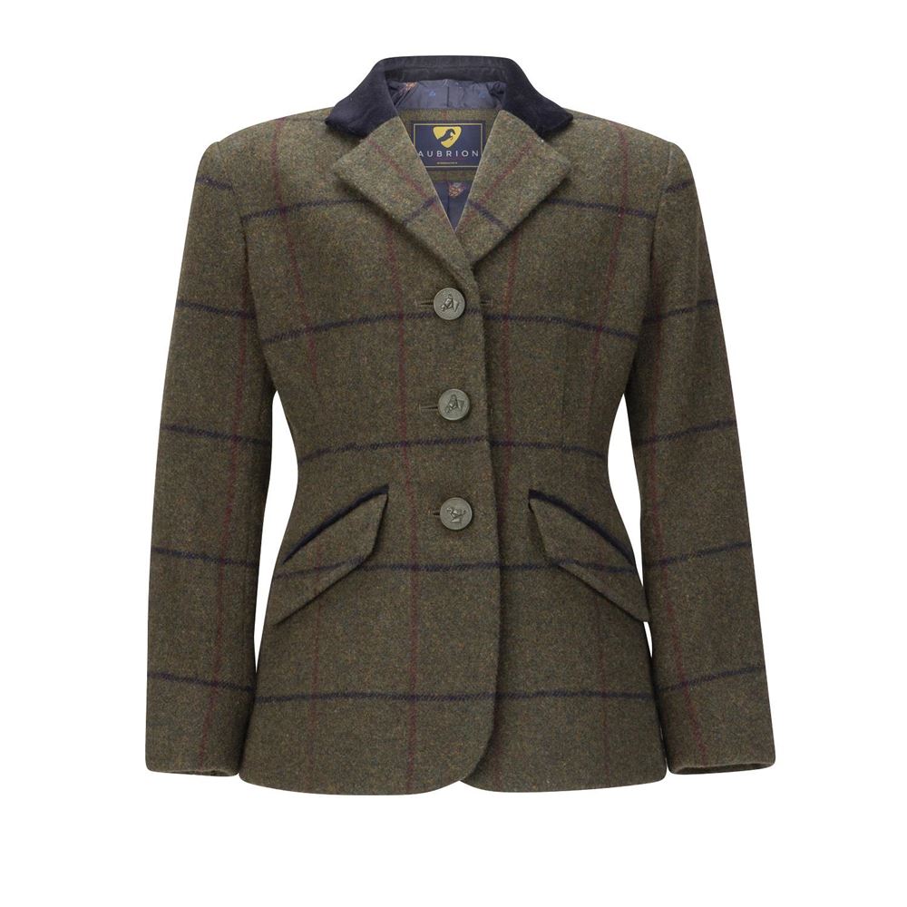 Shires Aubrion Saratoga Jacket - Young Rider (Spruce Green Check)