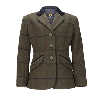 Shires Aubrion Saratoga Jacket - Young Rider (Spruce Green Check)