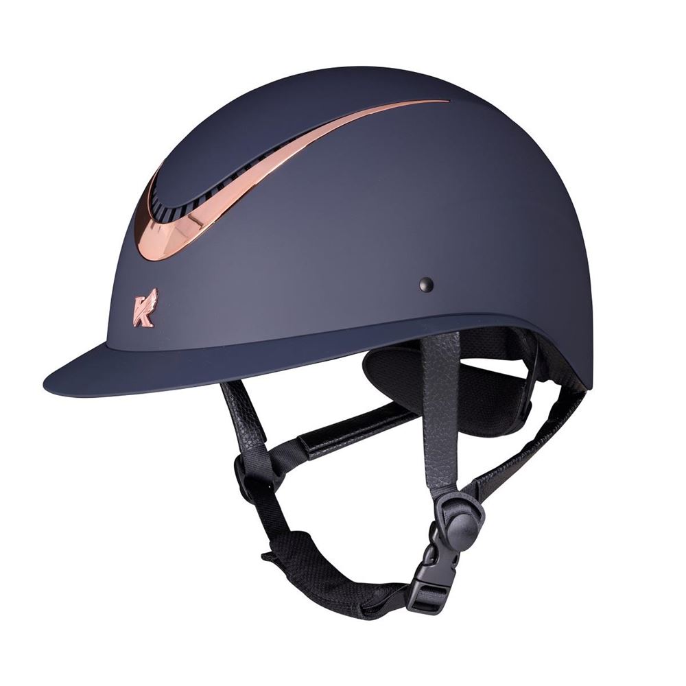 Shires Karben Elisa Ellipse Riding Hat 52-54 (Navy/Rose Gold)