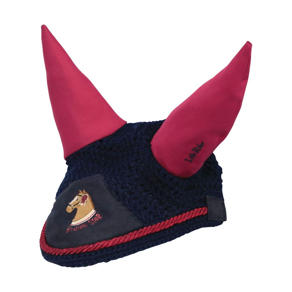 Riding Star Collection Fly Veil by Little Rider (Navy/Burgundy)