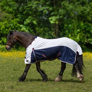 Gallop Air Mesh Dual Summer Sheet (White/Navy)