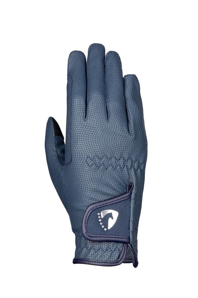 Hy Equestrian Sparkle Touch Riding Gloves (Navy)