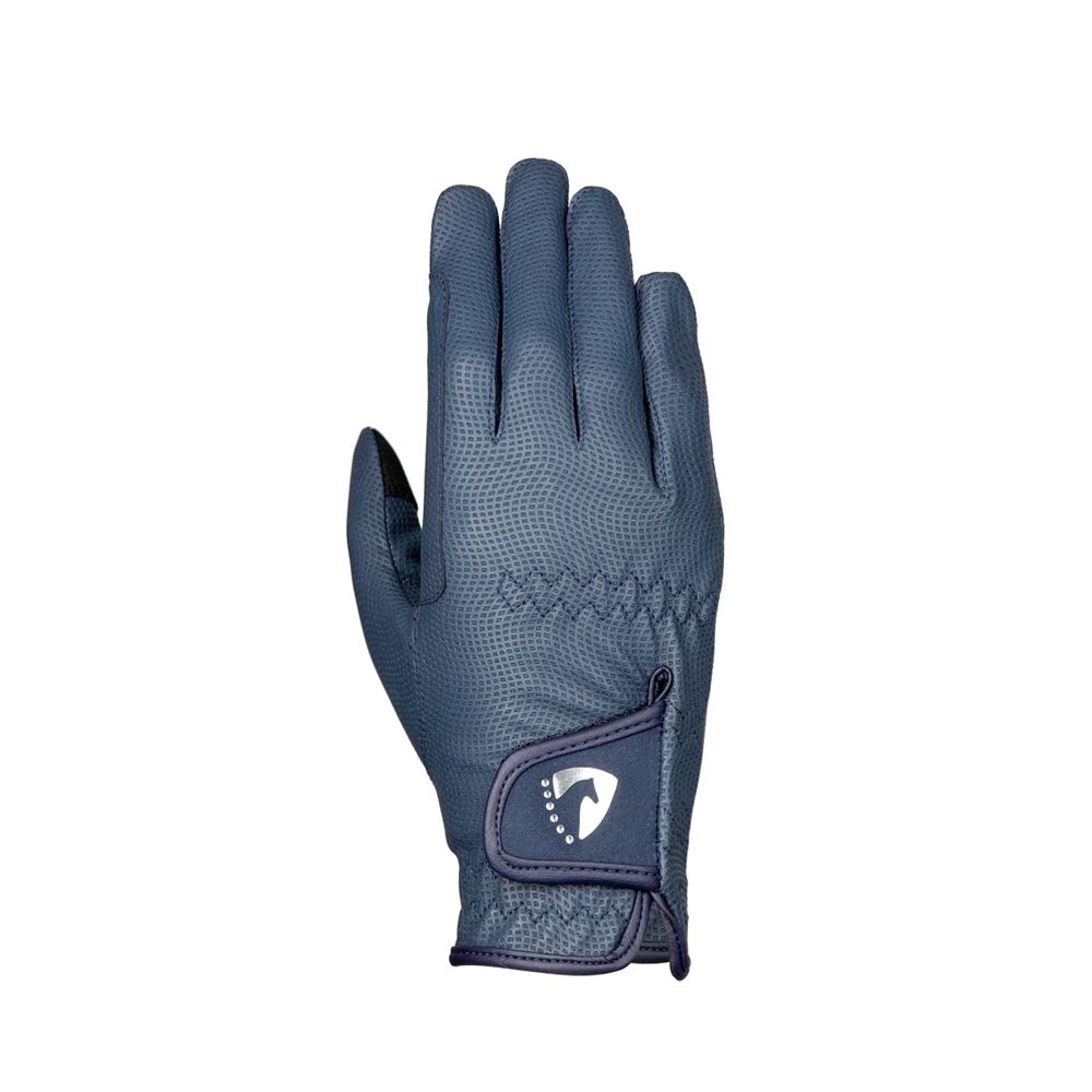 Hy Equestrian Sparkle Touch Riding Gloves (Navy)