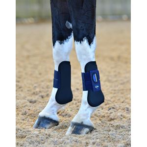 Weatherbeeta Tough-Tec Prime Open Front Boots (Black/Navy)