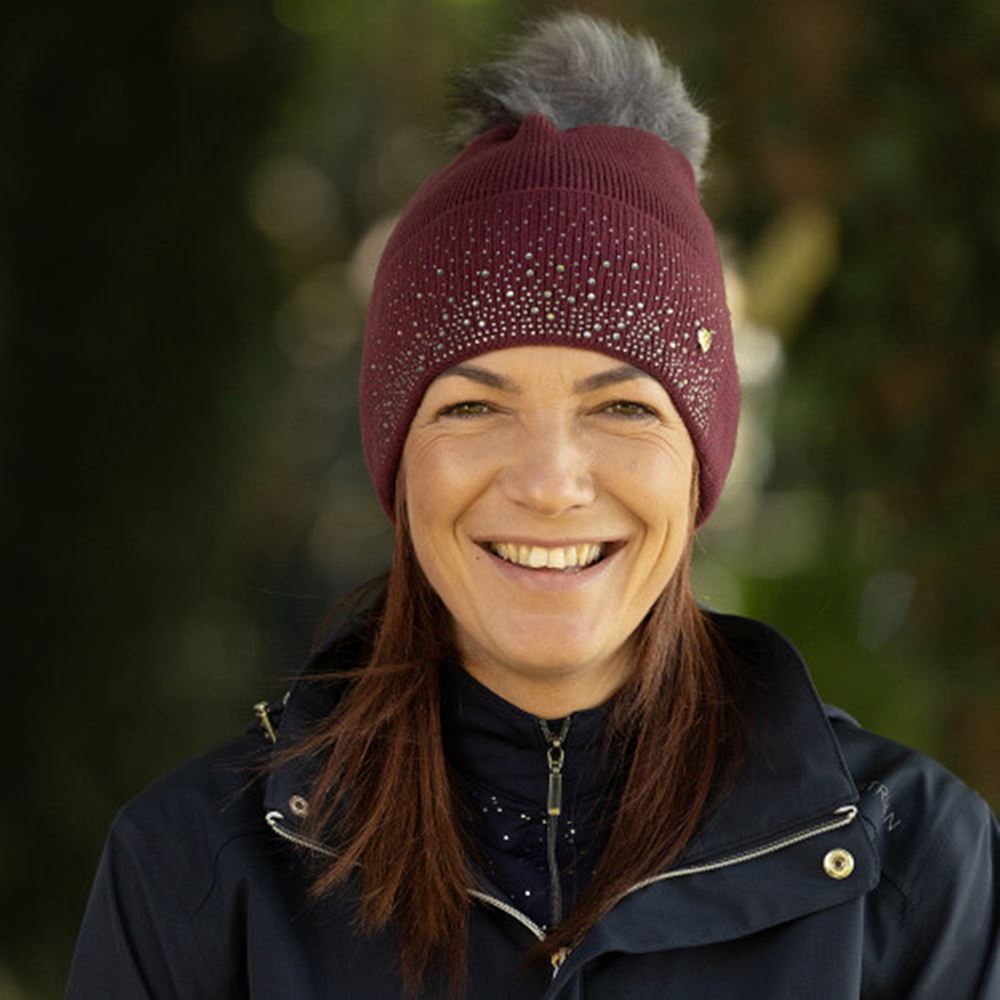 Hy Equestrian Synergy Diamante Bobble Hat (Fig)