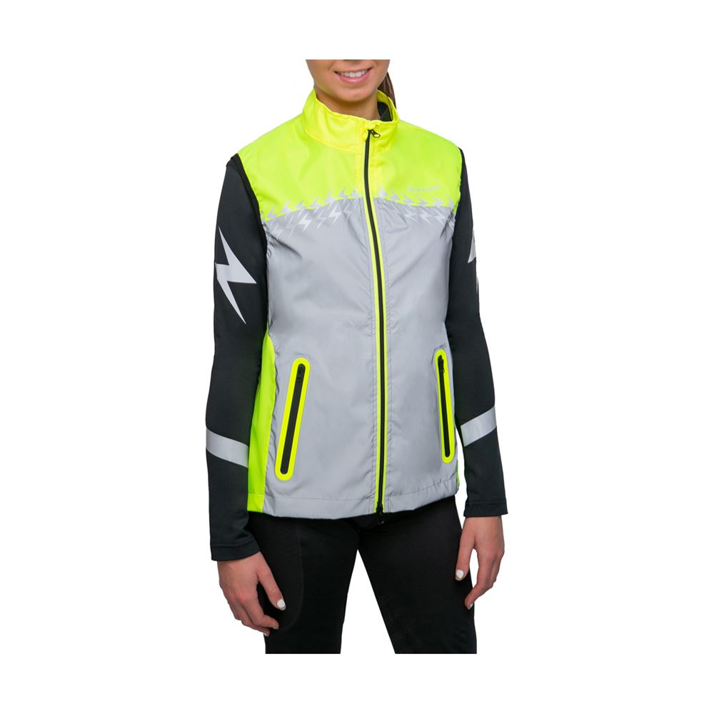 Hy Equestrian Silva Flash Lightweight Duo Reflective Gilet (Yellow/Reflective Silver)