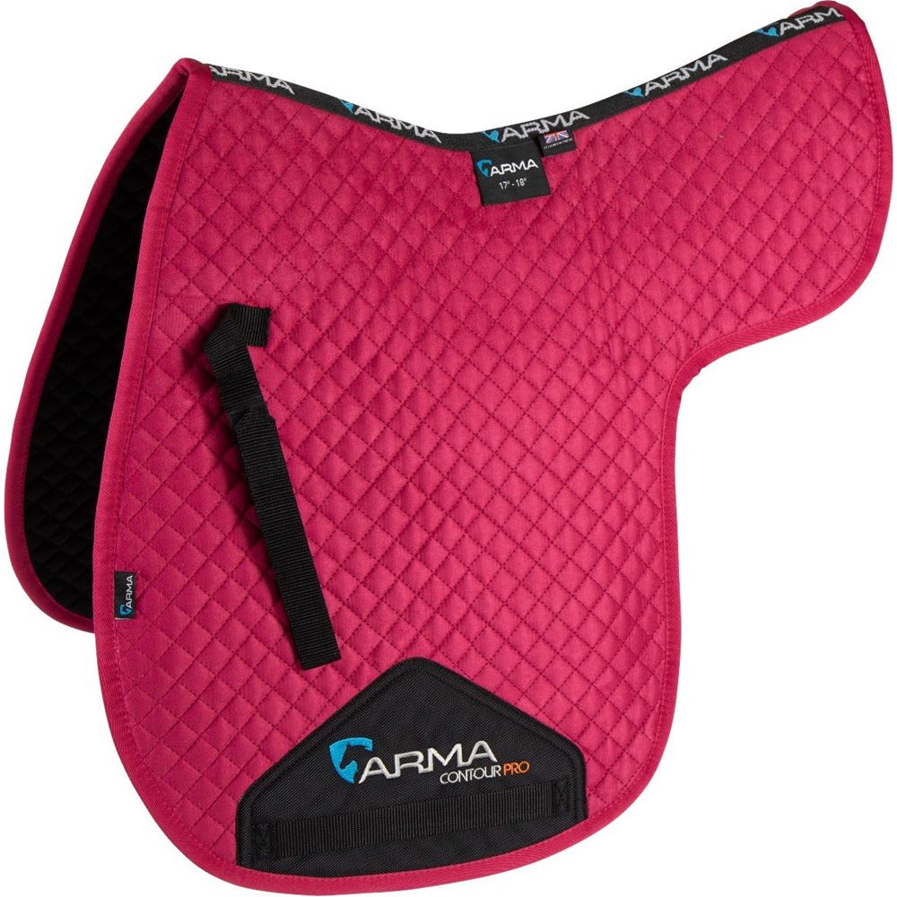 Shires ARMA Suede Numnah (Raspberry)