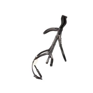 ProPresicce Pelle Grackle Leather Bridle by Hy Equestrian (Black with Silver Hardware)