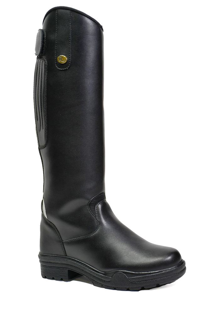 Rhinegold Junior Nebraska Synthetic Long Riding Boots (Black)