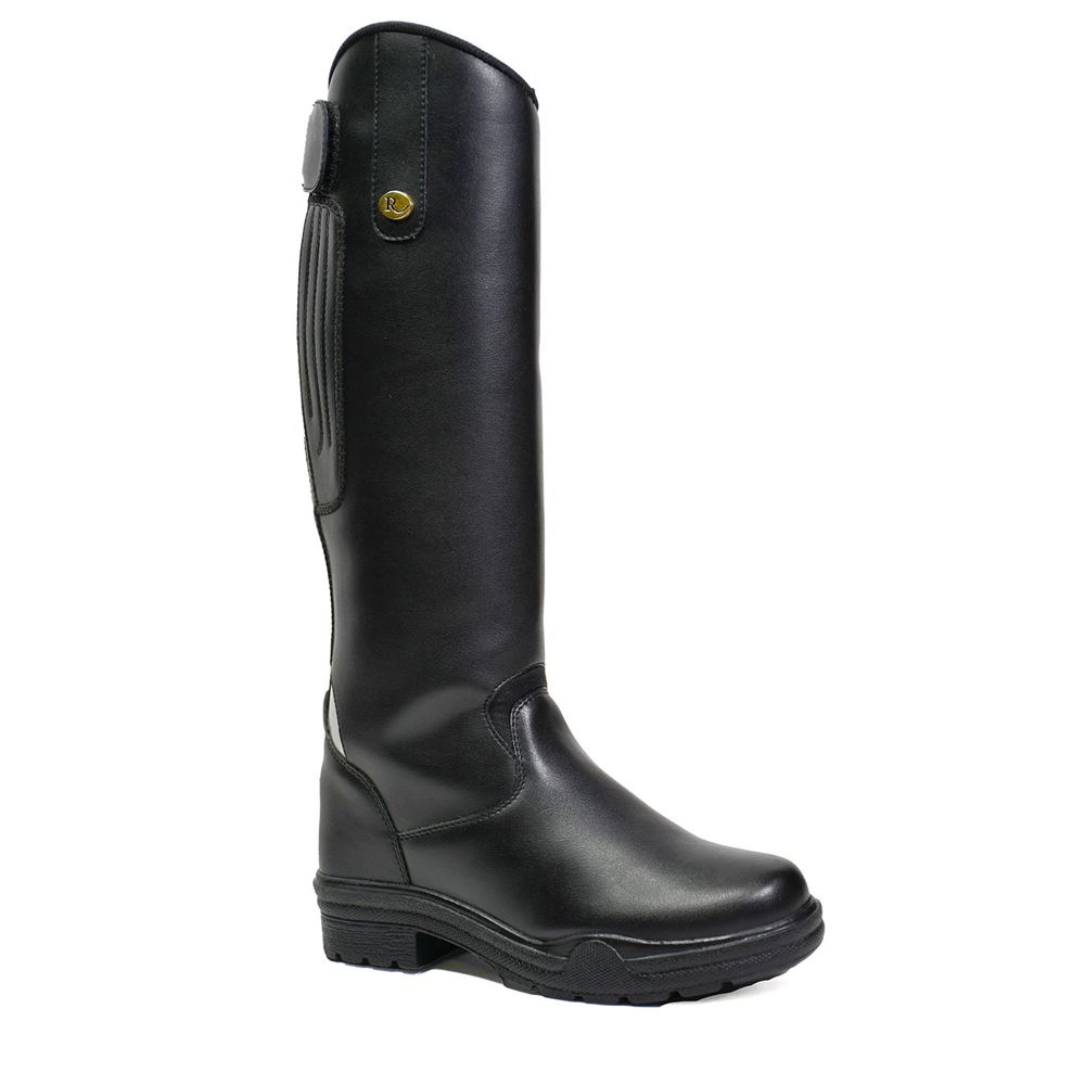 Rhinegold Junior Nebraska Synthetic Long Riding Boots (Black)