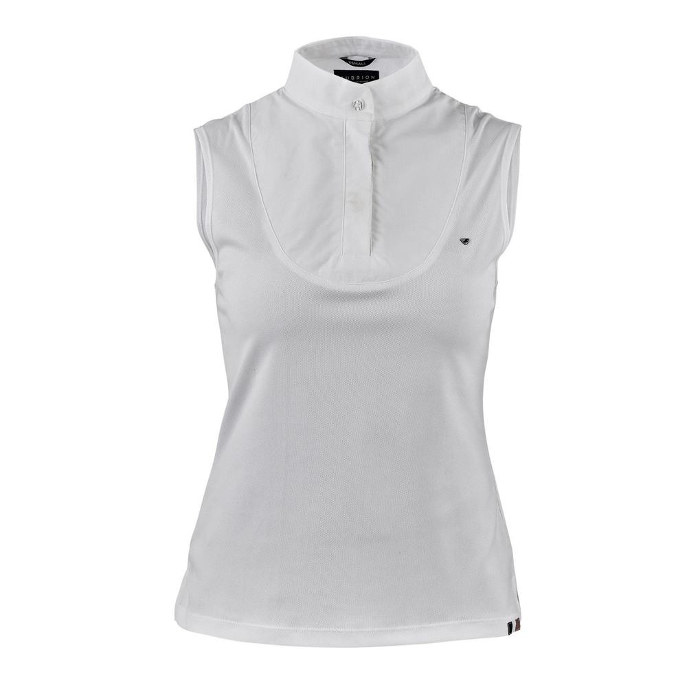 Shires Aubrion Sleeveless Stock Shirt (White)