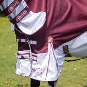 Gallop Trojan Xtra Fly Turnout Combo (Burgundy/Gold)