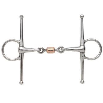 Shires Full Cheek Snaffle with Copper Peanut