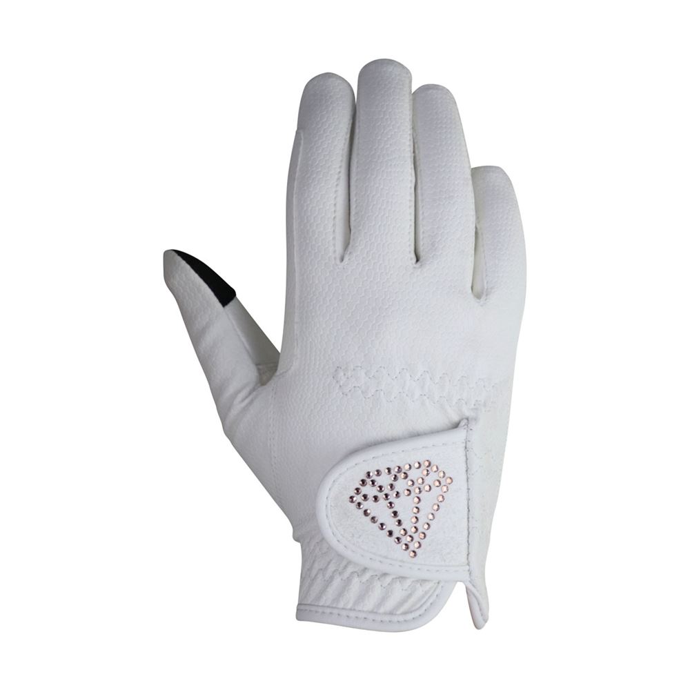 Hy Equestrian Cadiz Children’s Riding Gloves - Child (White)