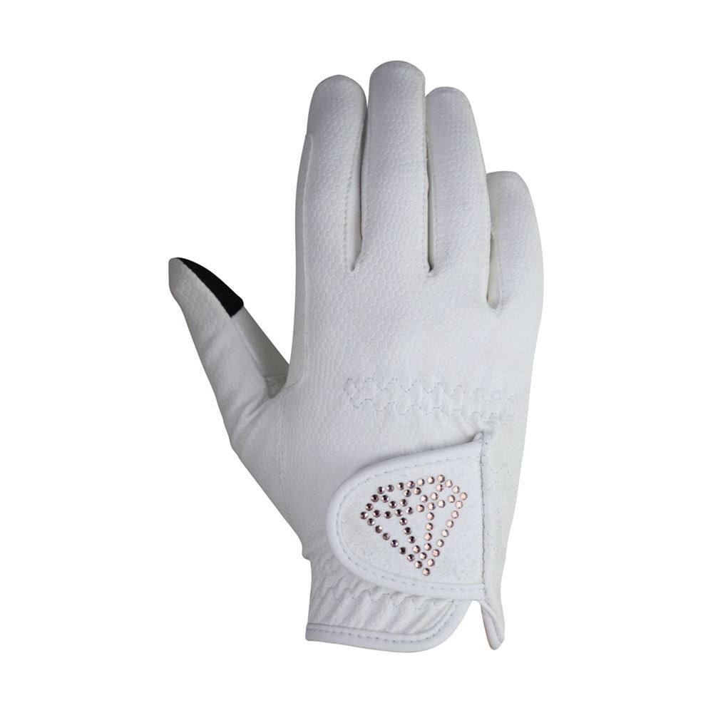 Hy Equestrian Cadiz Children’s Riding Gloves - Child (White)