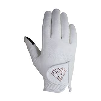 Hy Equestrian Cadiz Children’s Riding Gloves  (White)
