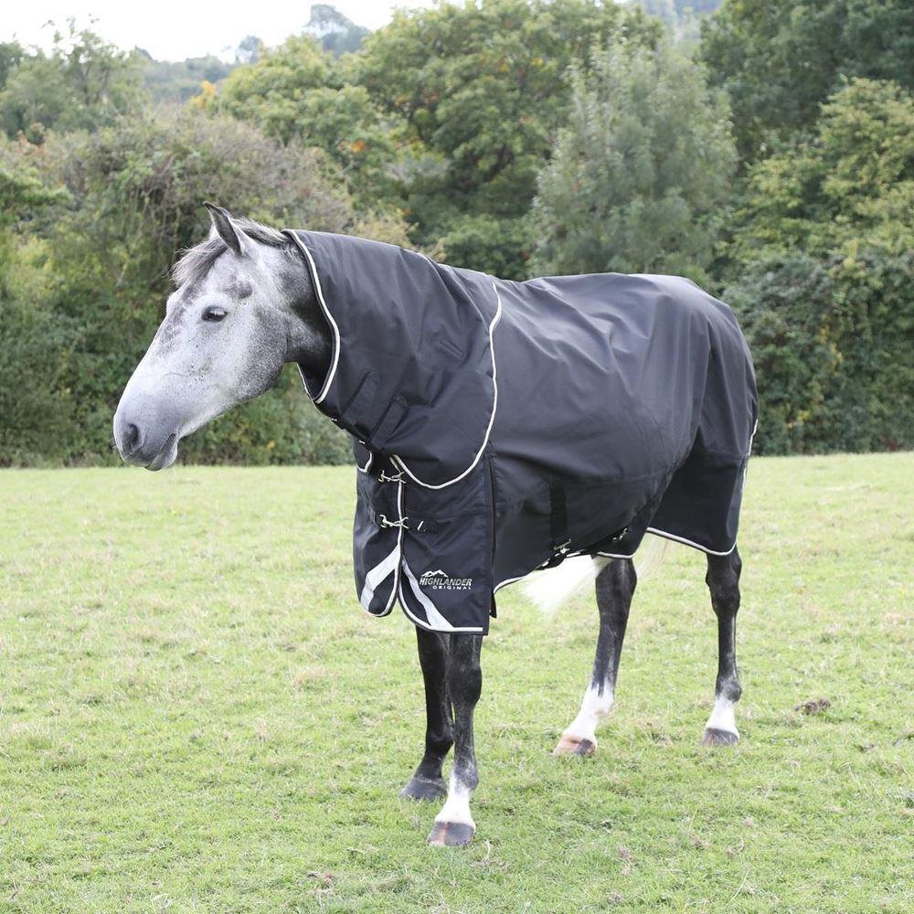 Shires Highlander Plus 200 Turnout Rug Neck Cover (Black)