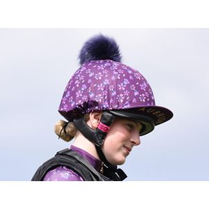 Shires Aubrion Hyde Park Riding Hat Cover - Young Rider (Flower)