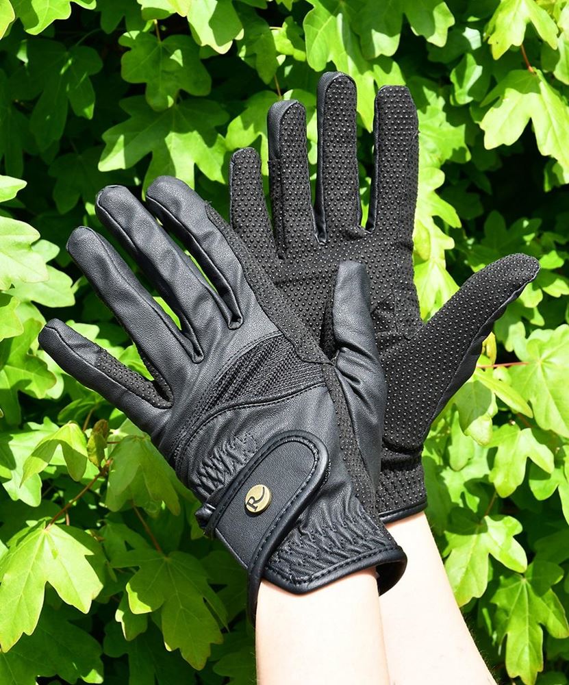 Rhinegold Super Grip Stretch Riding Glove (Black)
