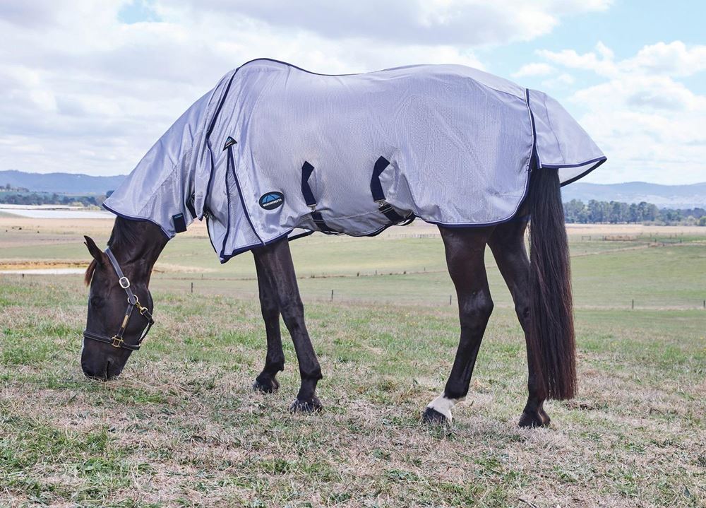 Weatherbeeta Comfitec Hexi-Shield Fly Sheet Combo (Silver/Navy/White)