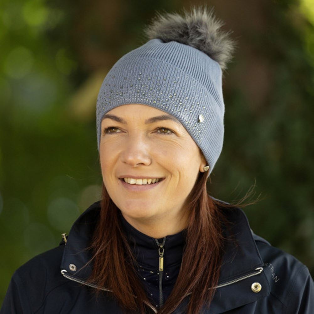 Hy Equestrian Synergy Diamante Bobble Hat (Riviera)