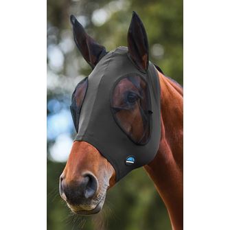 Weatherbeeta Comfitec Stretch Fly Mask with Ears (Charcoal/Black)