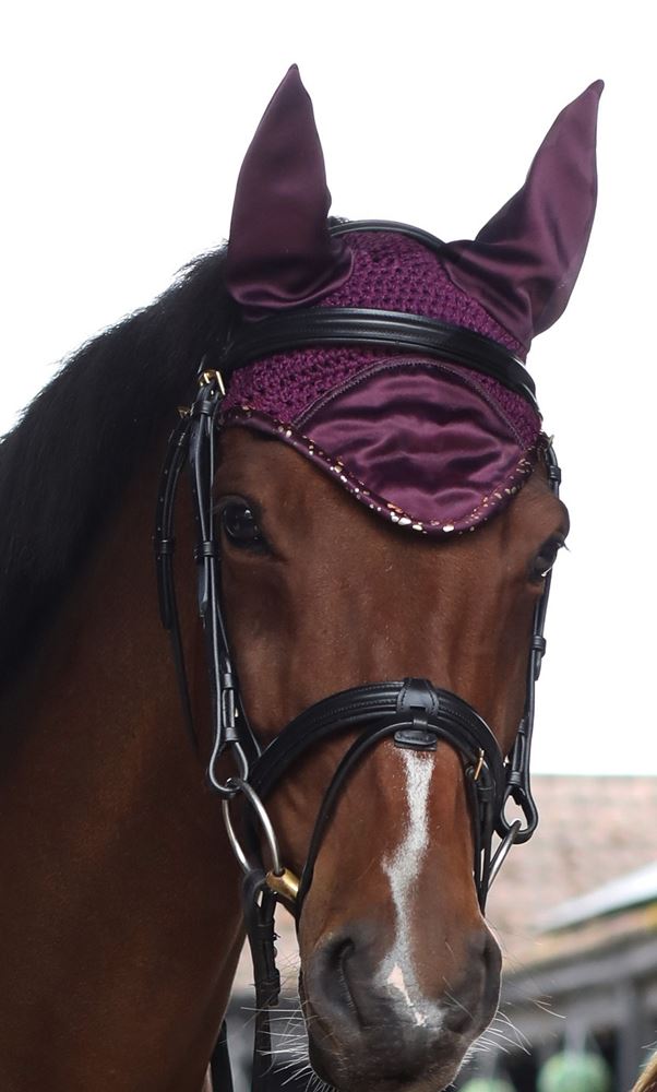 Hy Equestrian Enchanted Collection Fly Veil (Plum/Rose Gold)
