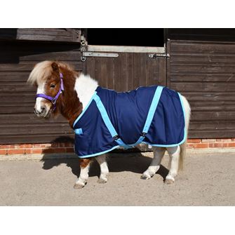 Rhinegold Mini Summer Sheet (Navy Bound Baby Blue)