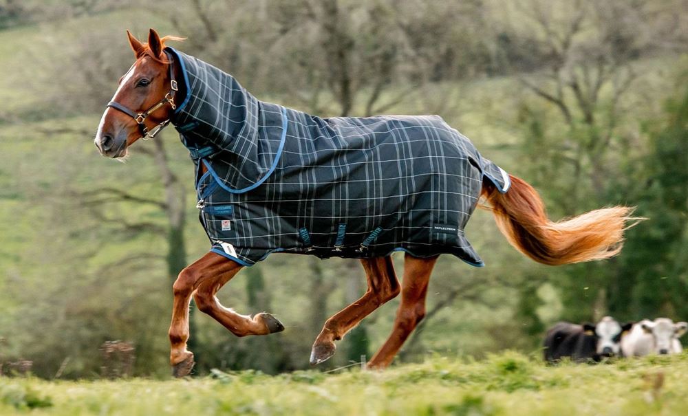 Horseware Rhino Reflectech Plus with Vari-Layer -250g Medium (Navy Reflective/Indigo)