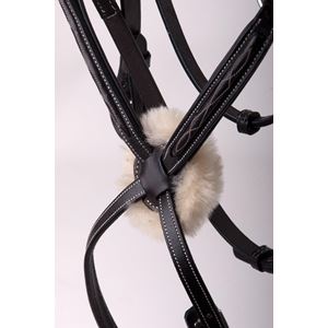 Rhinegold Elegance German Leather Bridle With Mexican Style Noseband