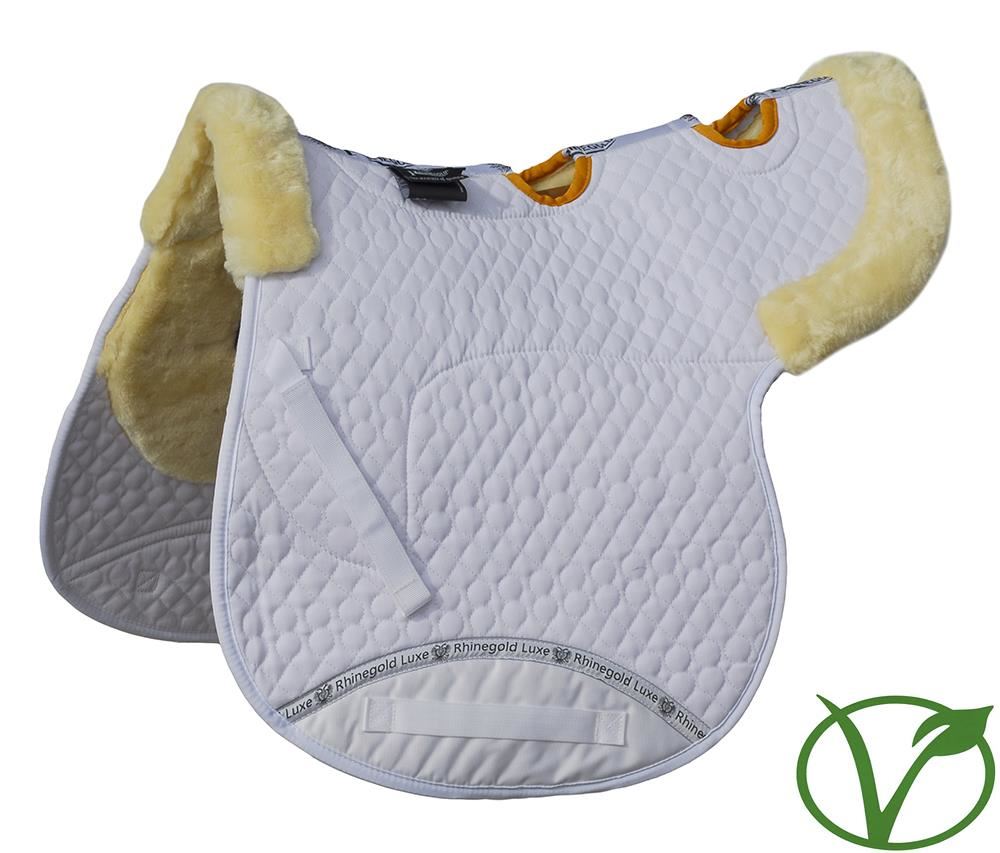 Rhinegold Luxe Fur Vented Numnah (White/Natural)