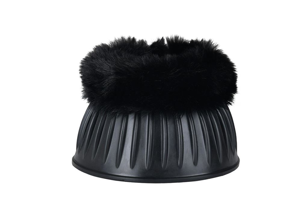 Weatherbeeta Tough-Tec Prime Fleece Trim Rubber Bell Boots (Black/Navy)