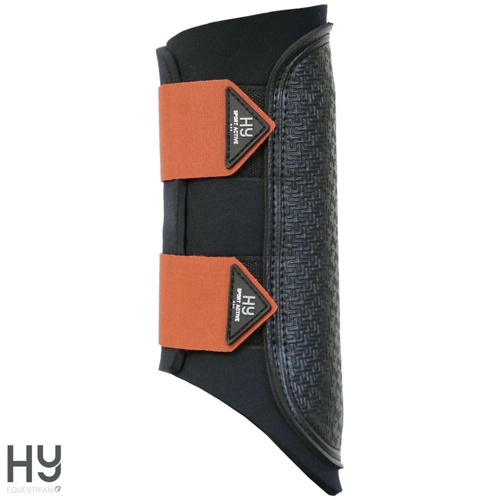 Hy Sport Active Brushing Boots (Terracotta Orange)