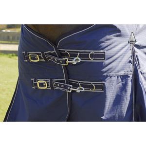 Rhinegold Arizona Outdoor Rug - 100g (Navy/Grey Binding)