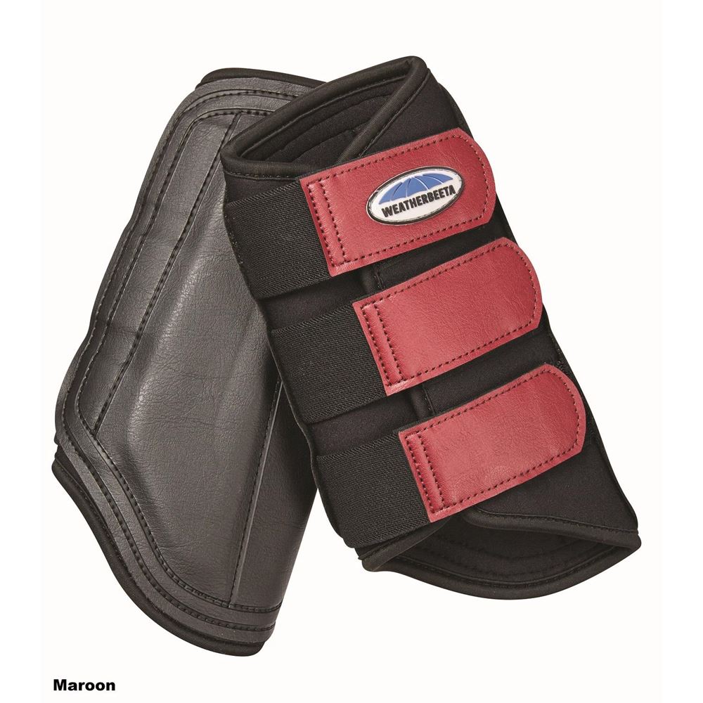 Weatherbeeta Prime Single Lock Brushing Boot (Black/Maroon)