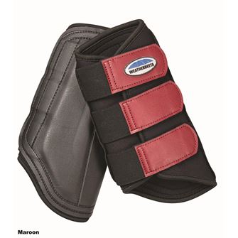 Weatherbeeta Prime Single Lock Brushing Boot (Black/Maroon)