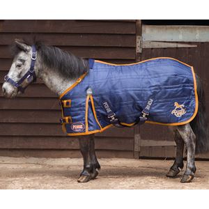 Gallop PONIE 100g Stable Rug (Navy with Orange bindings)