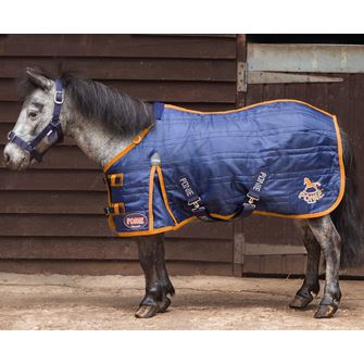 Gallop PONIE 100g Stable Rug (Navy with Orange bindings)