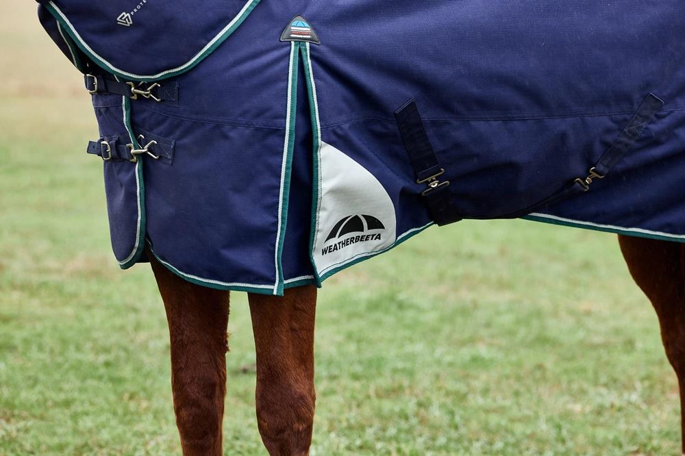 Weatherbeeta Comfitec Plus Dynamic Turnout Detach-A-Neck - 100g (Navy/Forest Green)