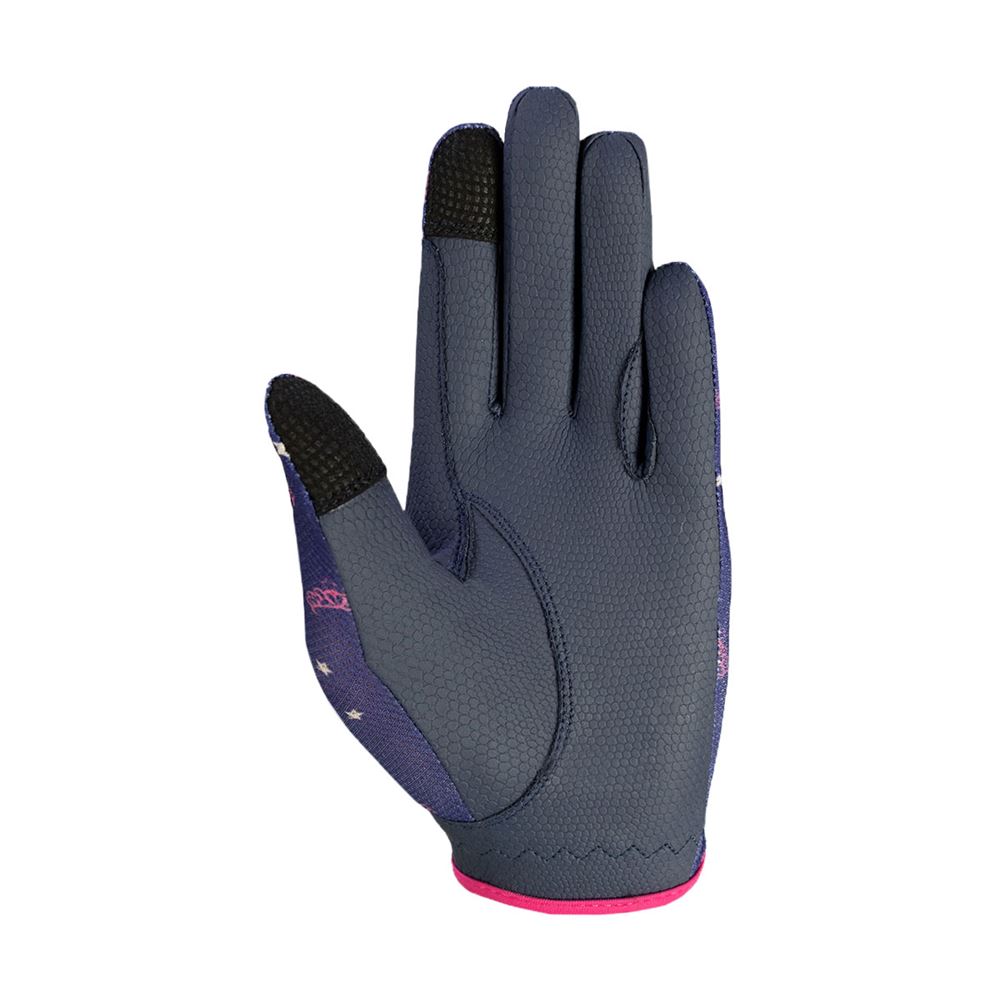 Sabina Children's Mesh Riding Gloves by Little Rider (Navy/Pink) 