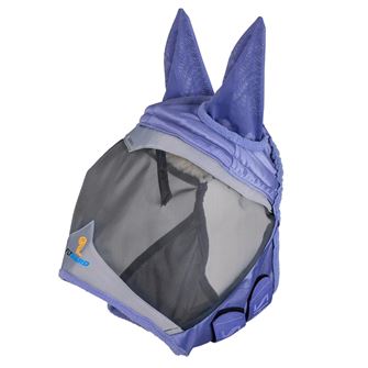 Shires FlyGuard Pro Fine Mesh Fly Mask with Ears (Sky) 