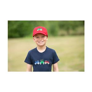 British Country Collection Childrens Tractor Design Baseball Cap (Red)