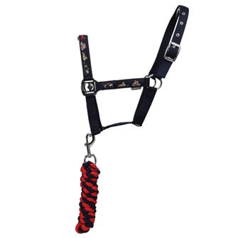 Hy Equestrian Thelwell Collection Head Collar & Lead Rope (Practice Makes Perfect)