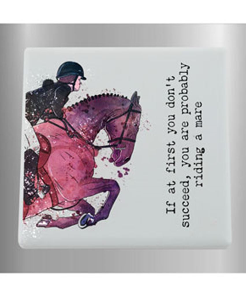Riding A Mare Ceramic Magnet